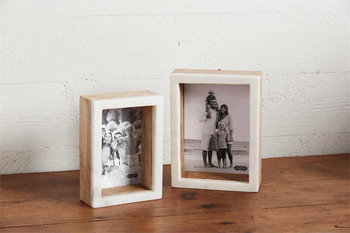4x6 Wood Marble Shadow Frame