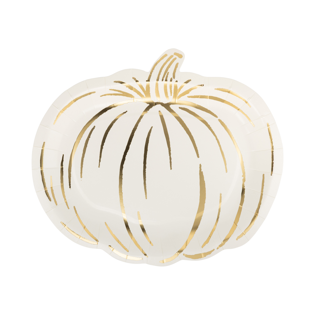 Cream Pumpkin Shaped Plate