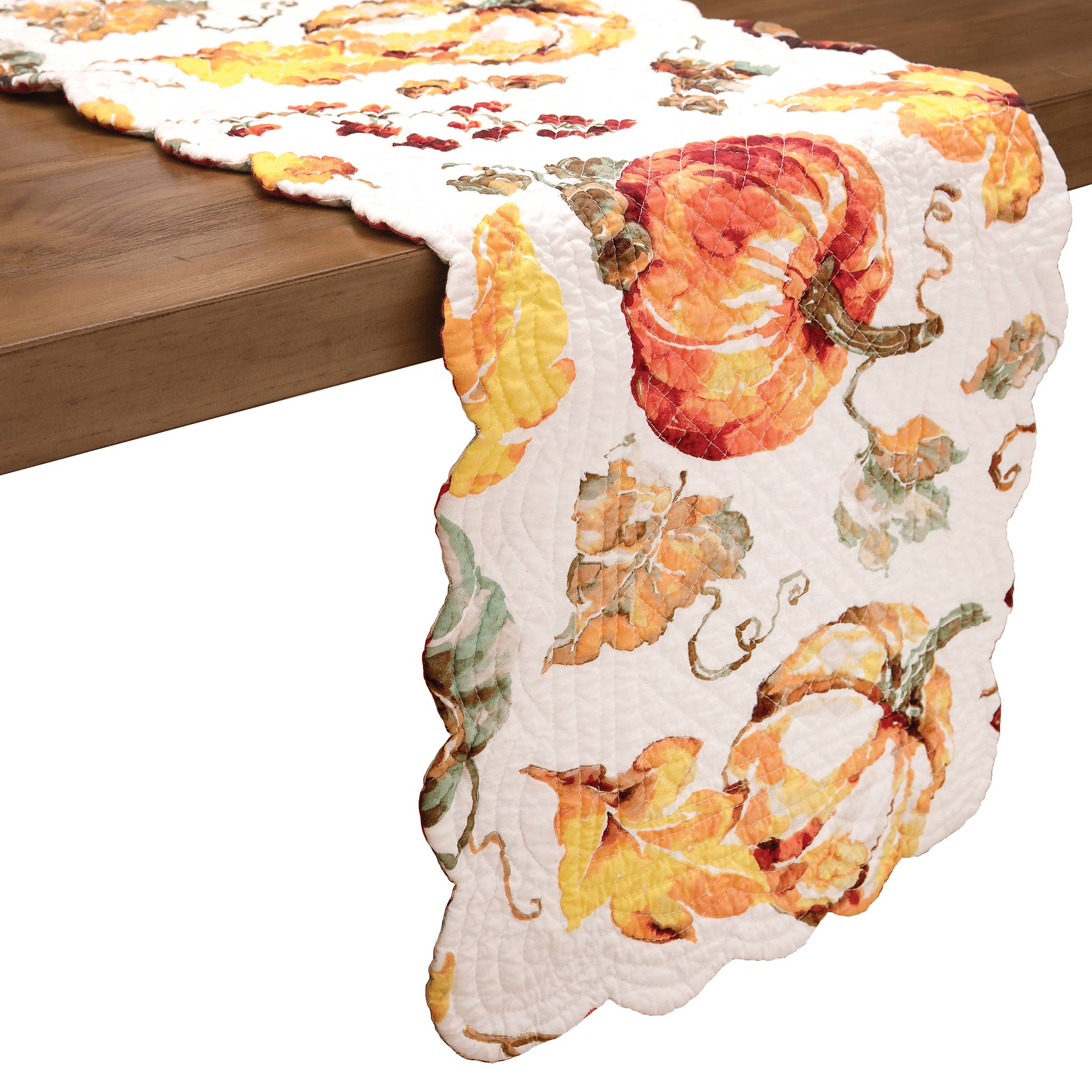 Fall Watercolor Pumpkin Table Runner