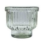 4" Hand Blown Glass Tealight & Candle Holder