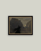 Midnight Witch Framed Antique Art