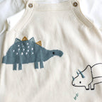 Dino Jacquard Sweater Knit Baby Overall