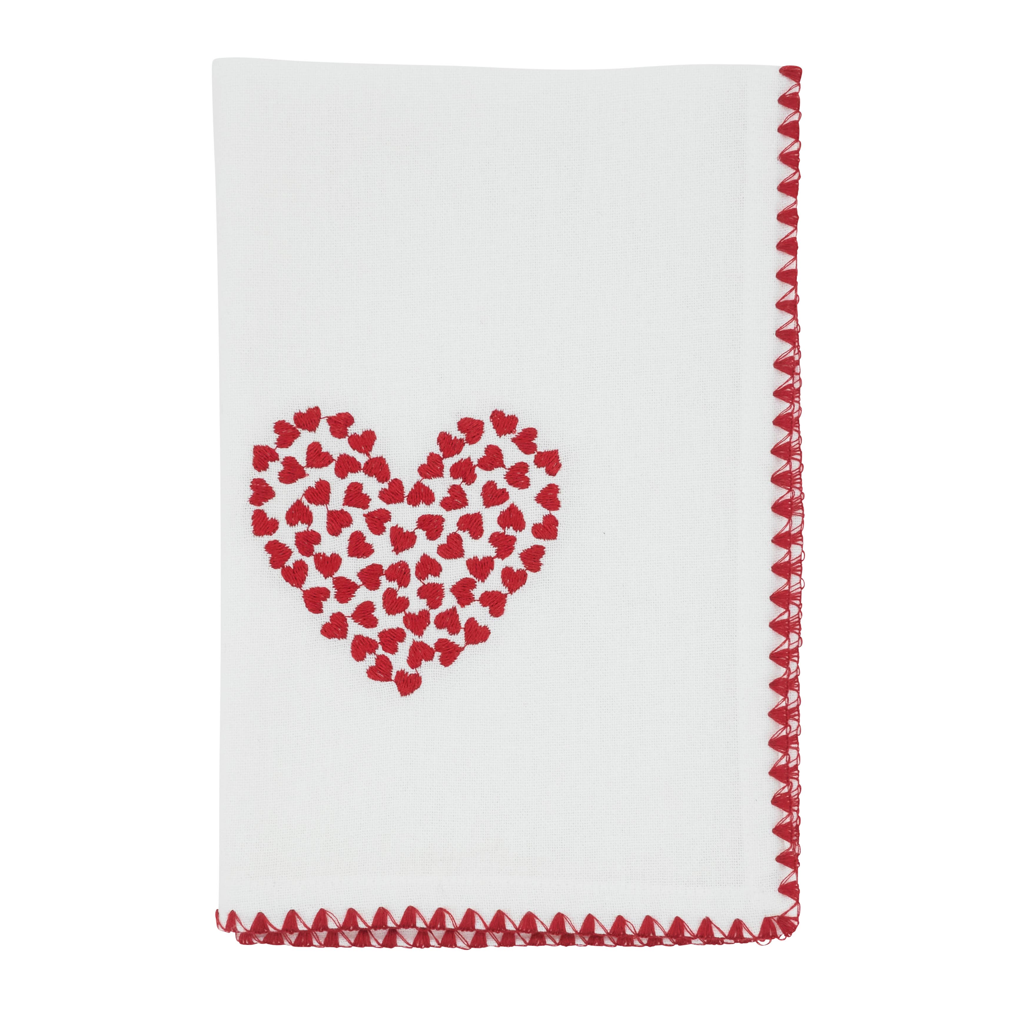 Embroidered Heart Napkin