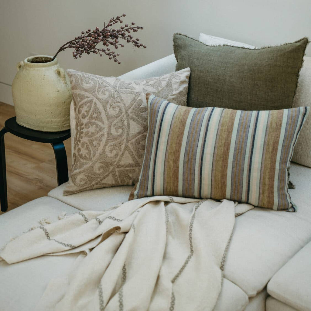 16x24 Linen Suzani Pillow