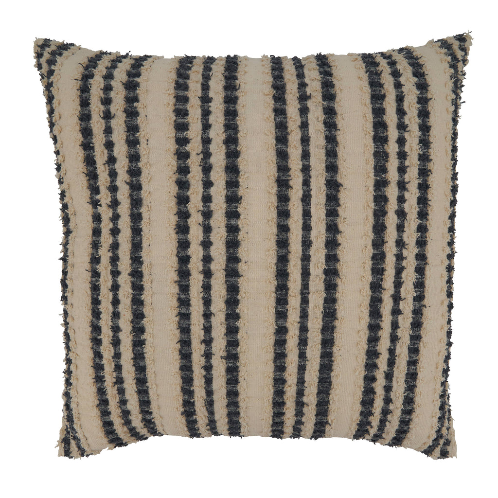 Striped Design Throw Pillow - Black and White