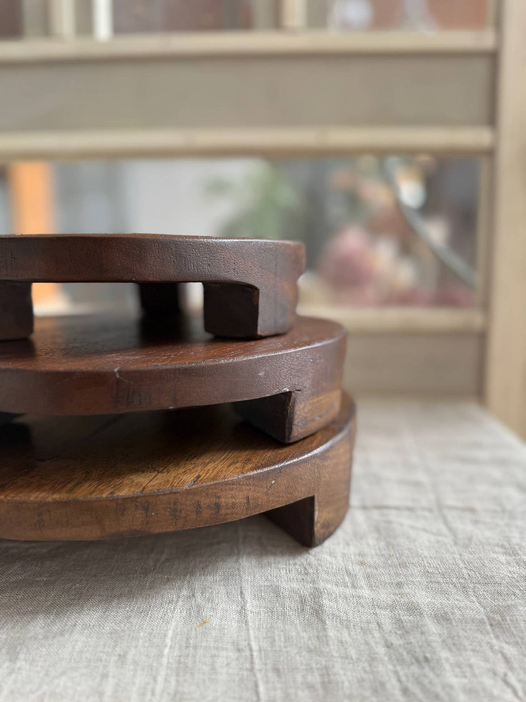 Found Wood Pedestal Lg