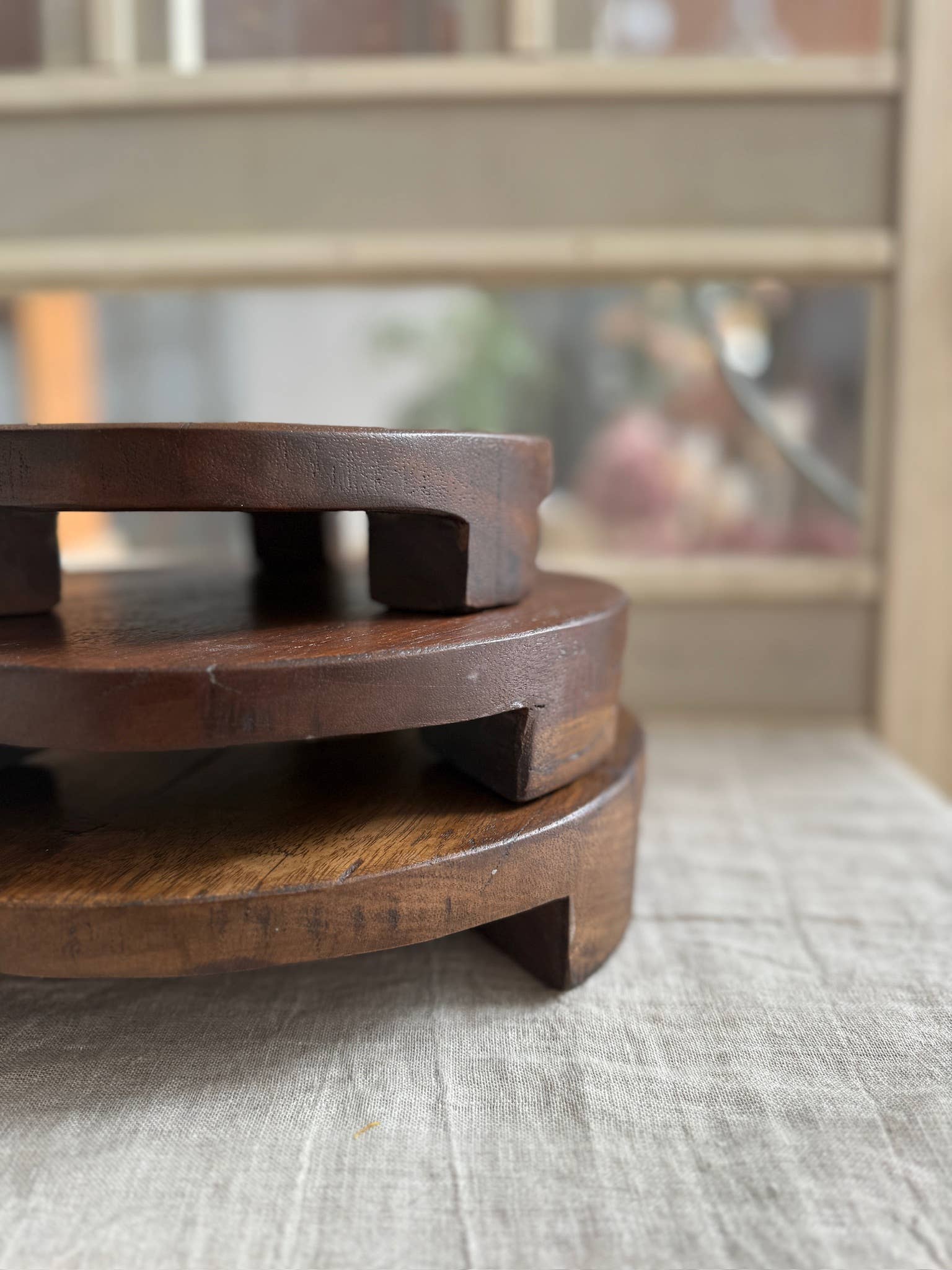 Found Wood Pedestal Lg