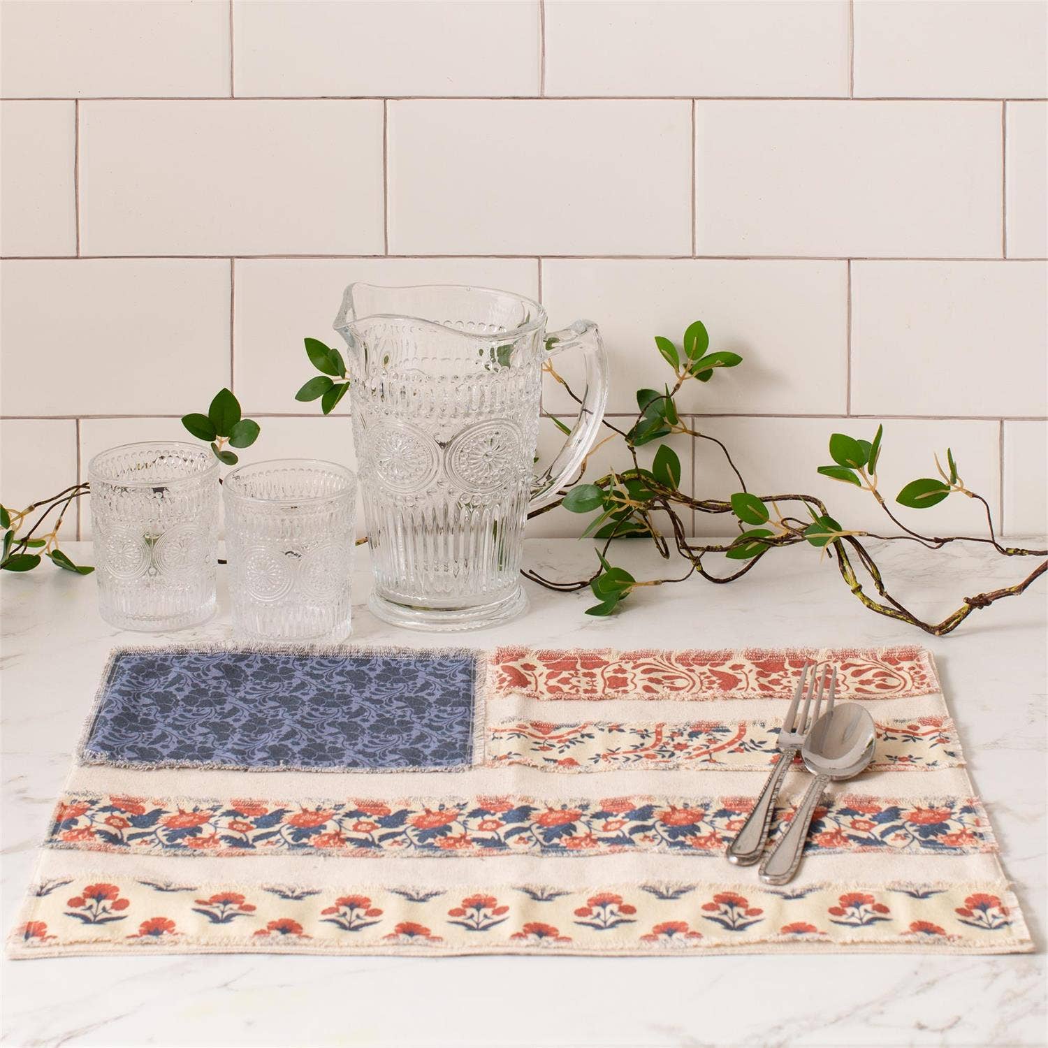 Patchwork American Flag Placemat