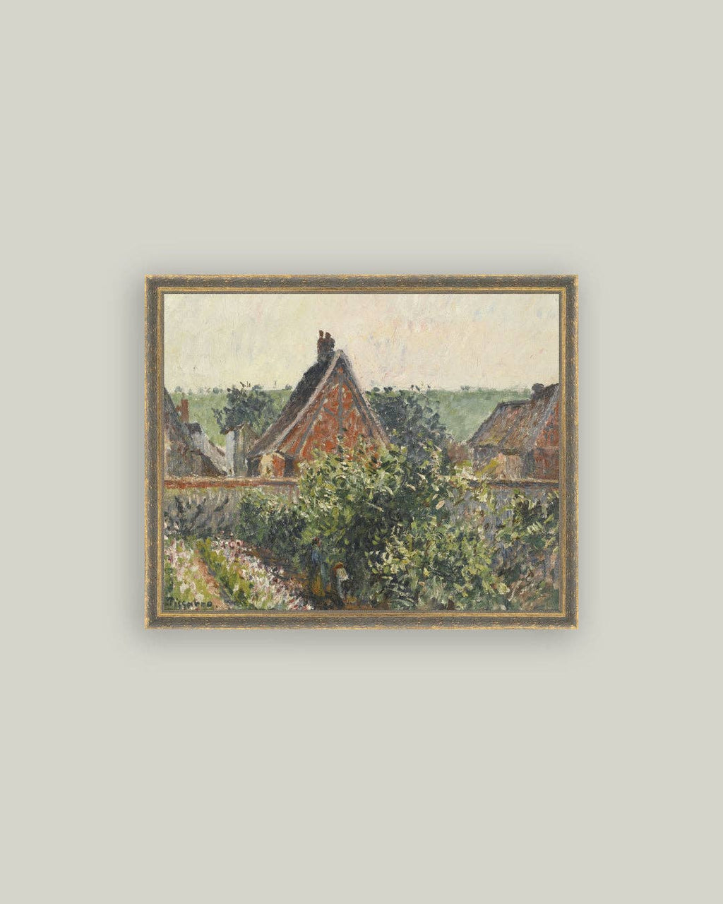 Near the Garden Framed Antique Art