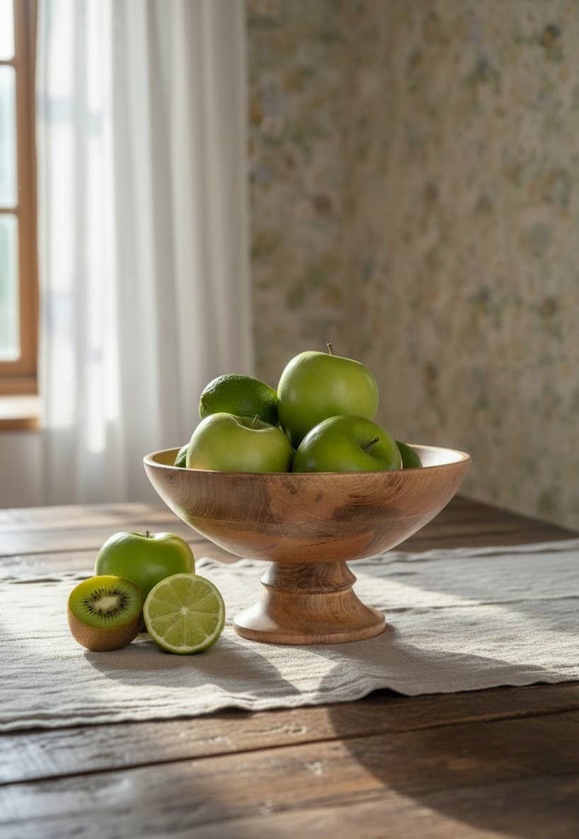 Classic Wood Pedestal Bowl
