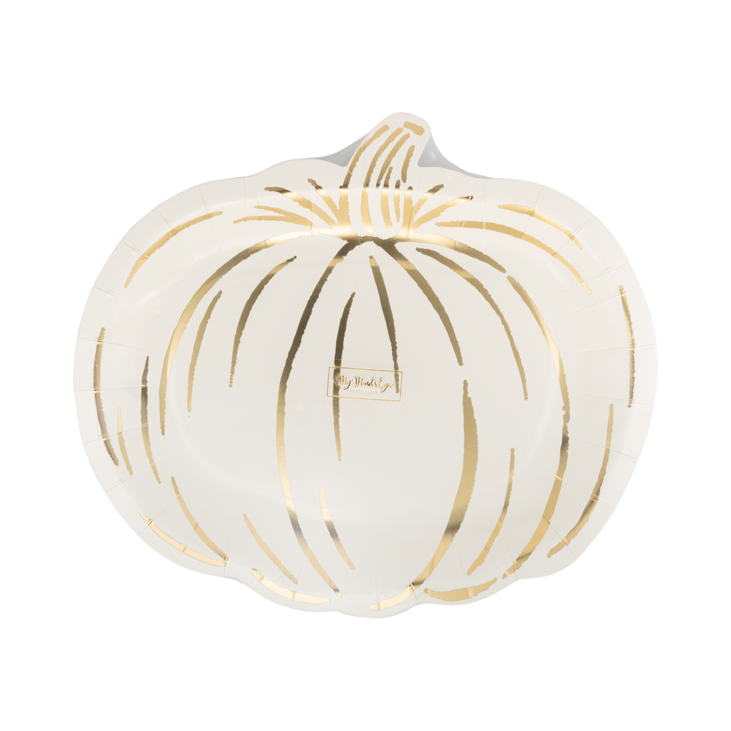 Cream Pumpkin Shaped Plate