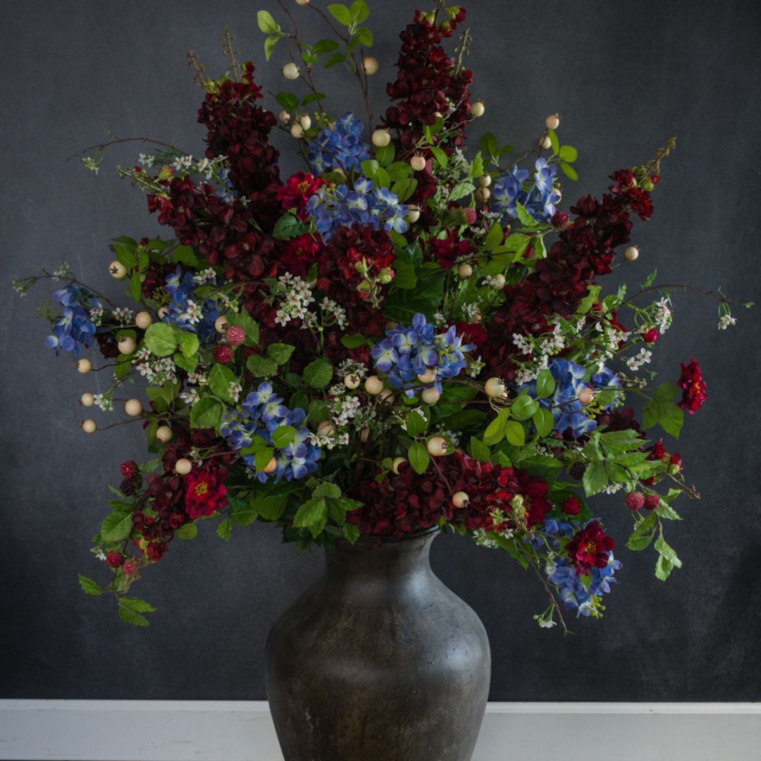50" Dark Red Ranunculus Spray Floral Decor