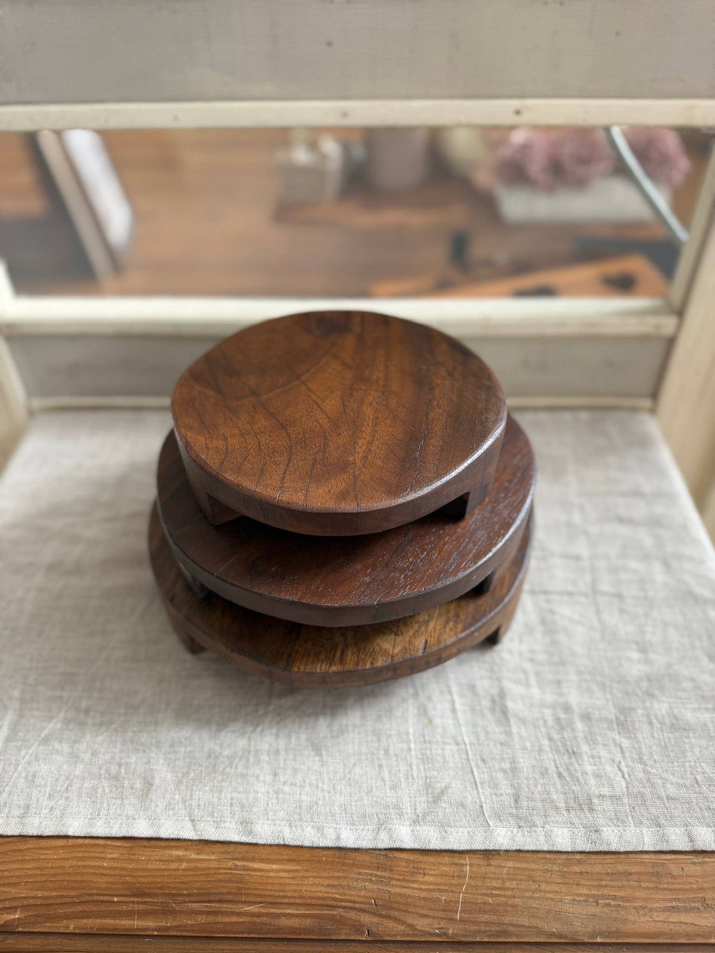 Found Wood Pedestal Med