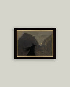 Midnight Witch Framed Antique Art