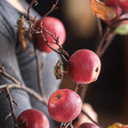 Faux Red Apple Branch Stem 36"