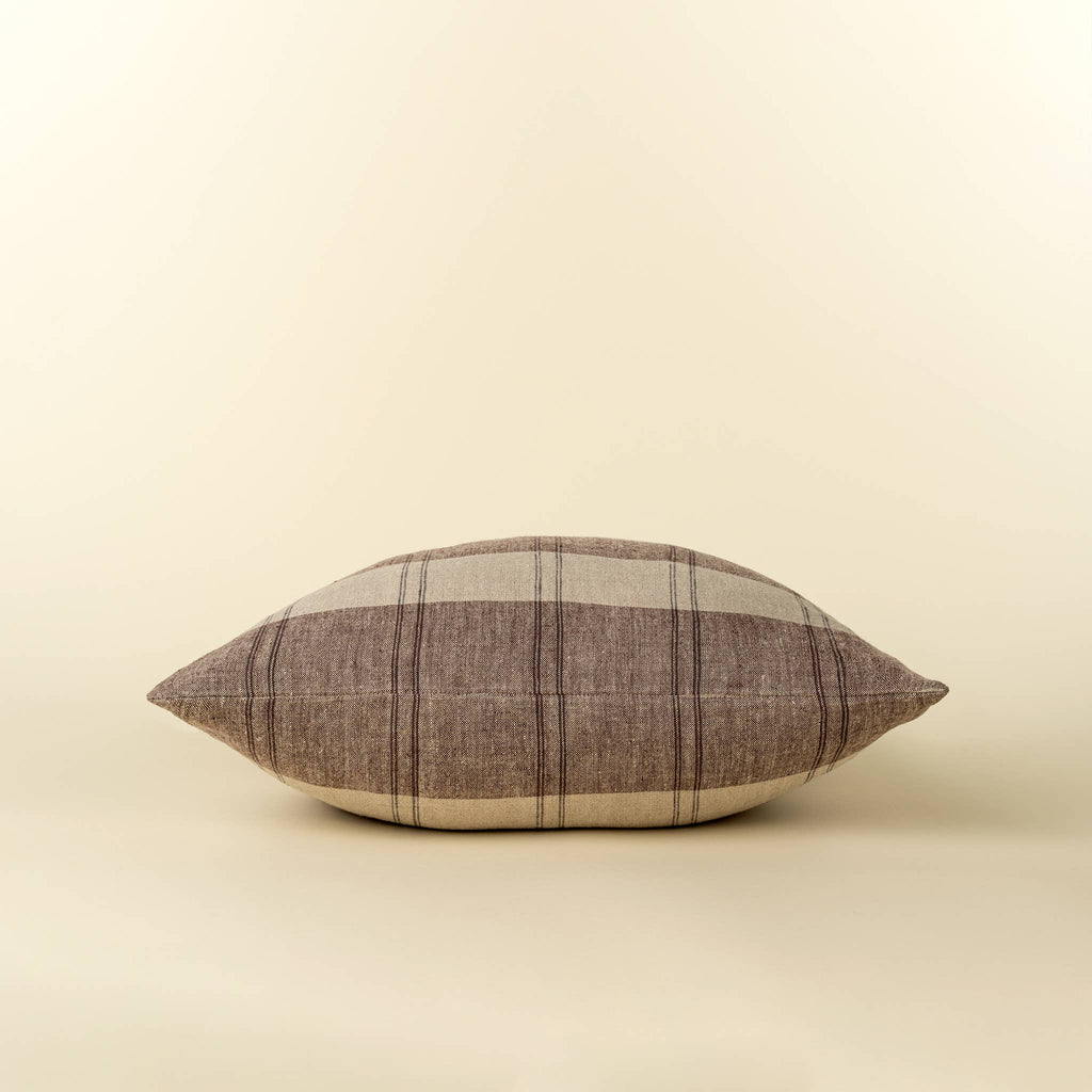 20x20 Fieldstone Plaid Linen Pillow