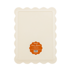 Acorn Scalloped Rectangle Bamboo Tray