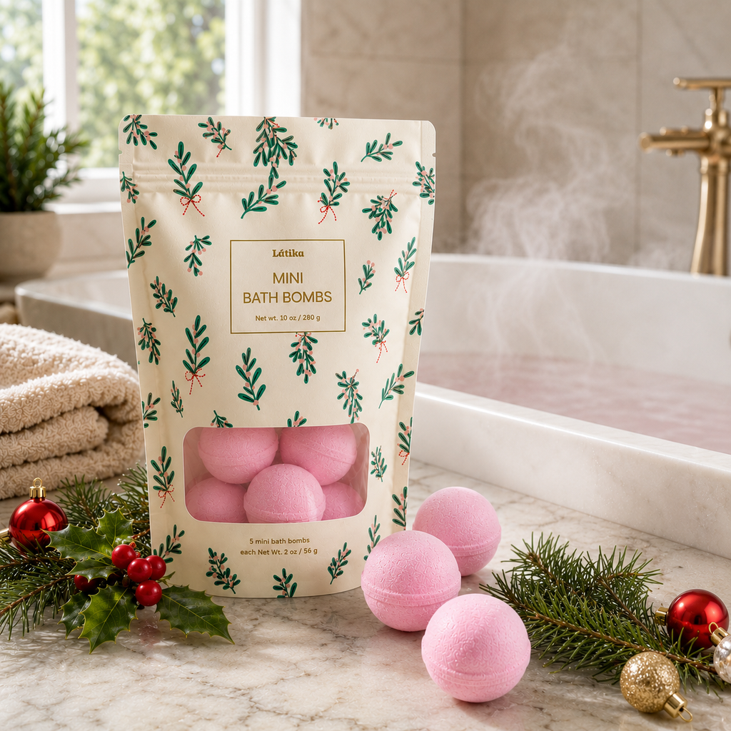 Mini Bath Bombs Gift Bag Cranberry Fizz