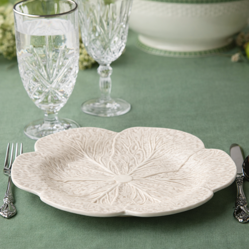 Le Jardin White Cabbage Dinner Plate 11"
