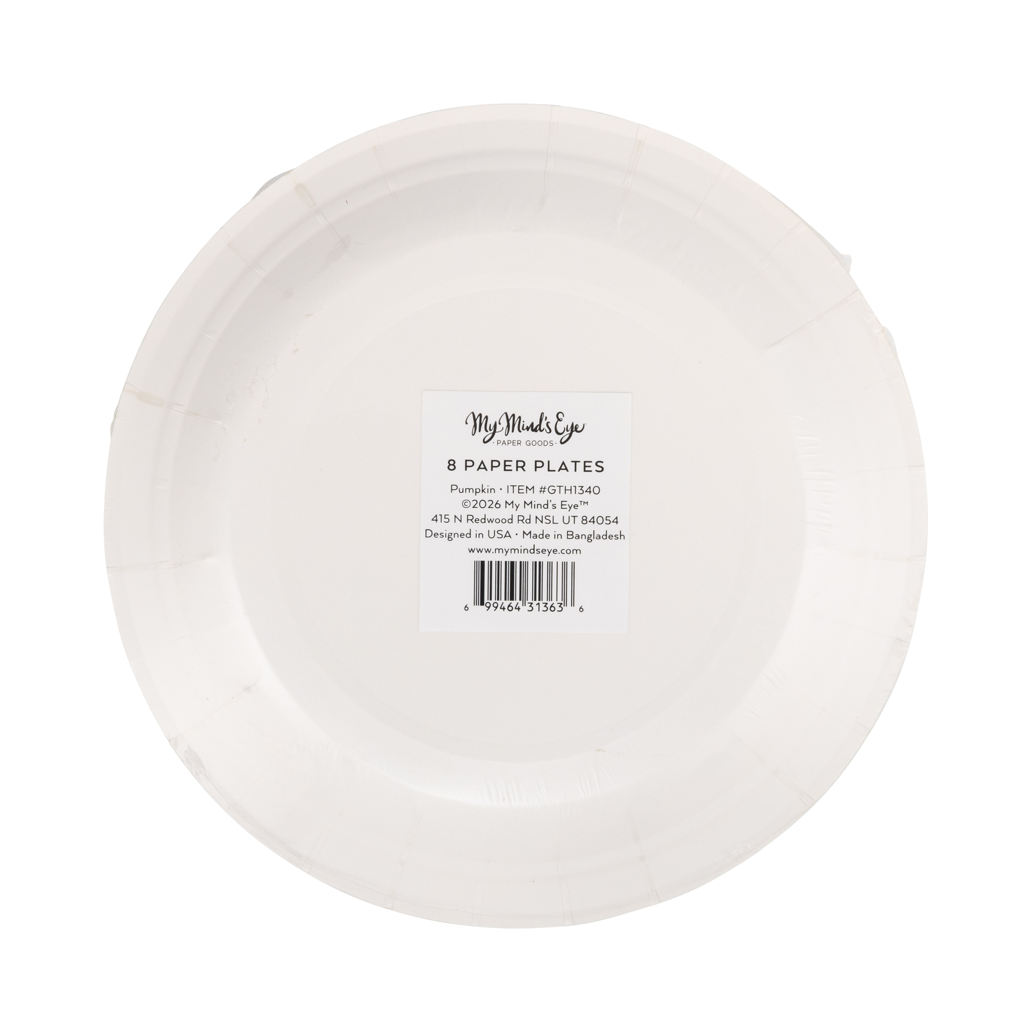 GTH1340 - Pumpkin Line Art Paper Plates