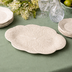 Le Jardin White Cabbage Oval Platter
