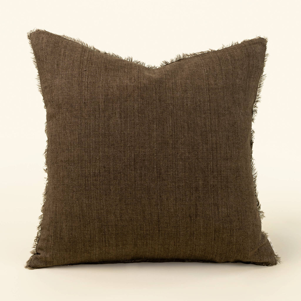24x24 Lina Linen Pillow Mocha