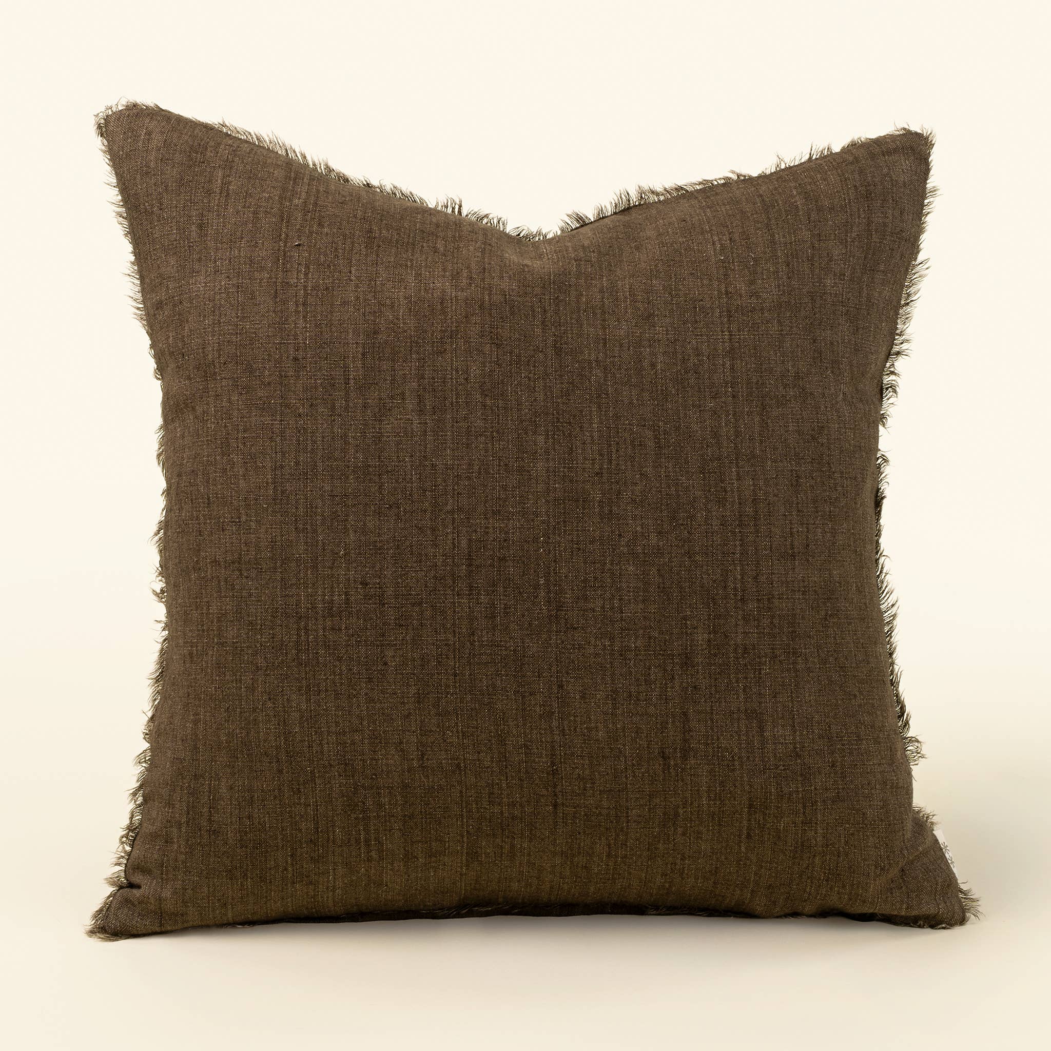 24x24 Lina Linen Pillow Mocha
