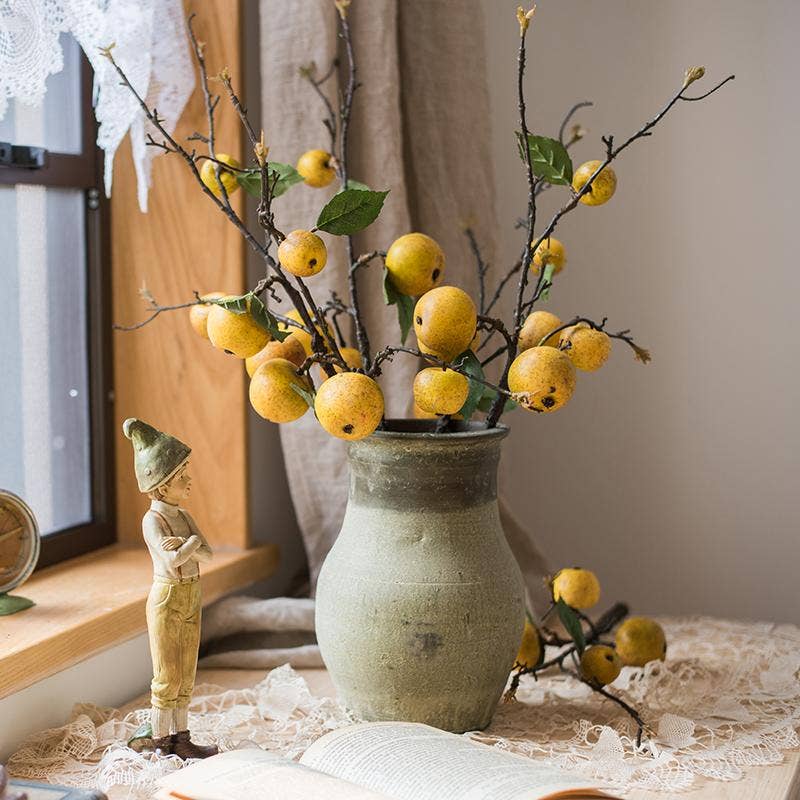 Yellow Apple Pear Stem 27"