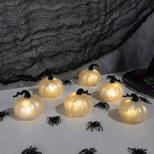 Battery Operated Mini Glass Pumpkins
