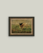 Black and Brown Cows Framed Antique Art