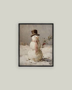 Snowman in Pink Scarf