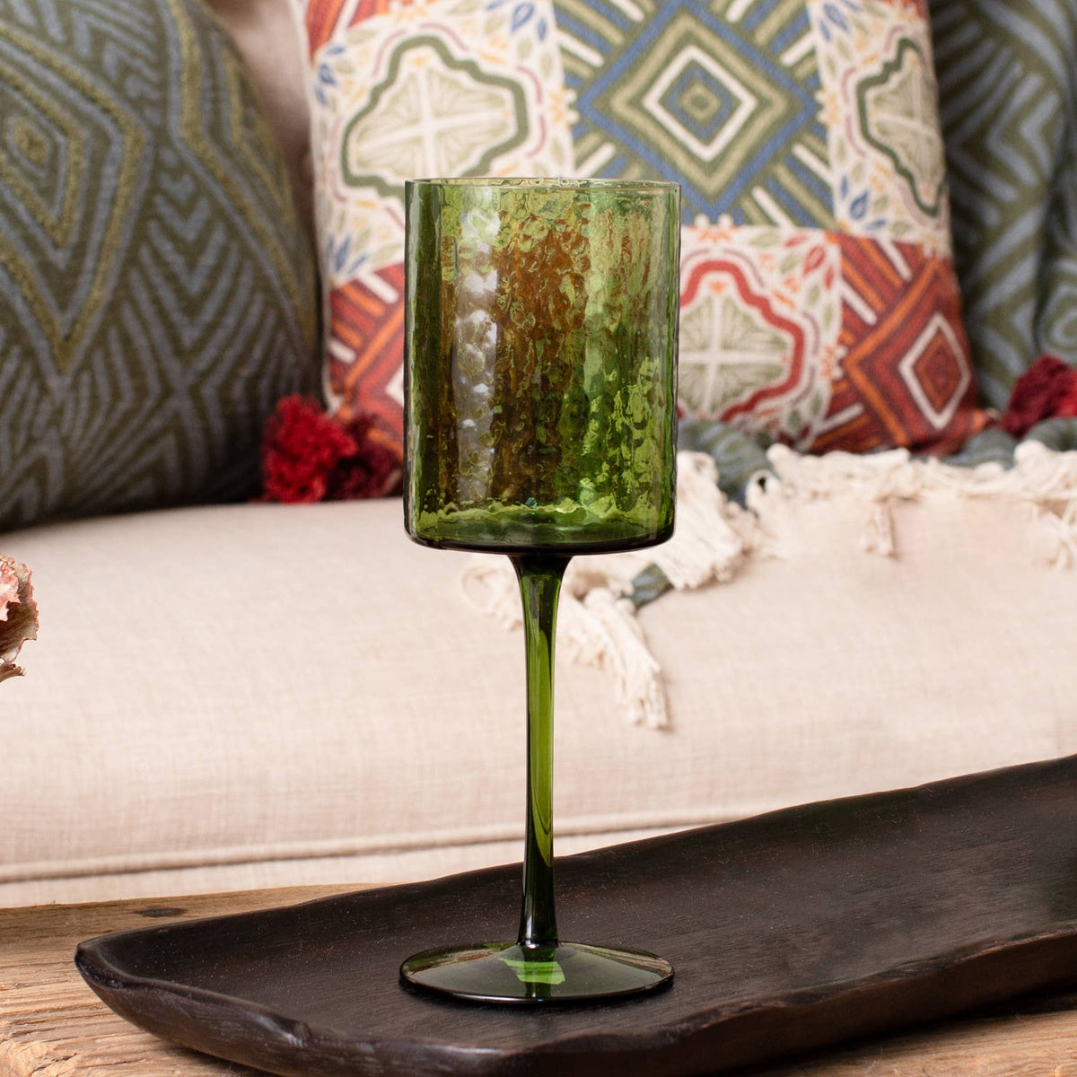 Verdant Green Wine Glass