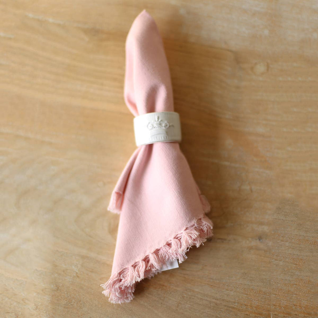 Fringe Napkin   Light Pink