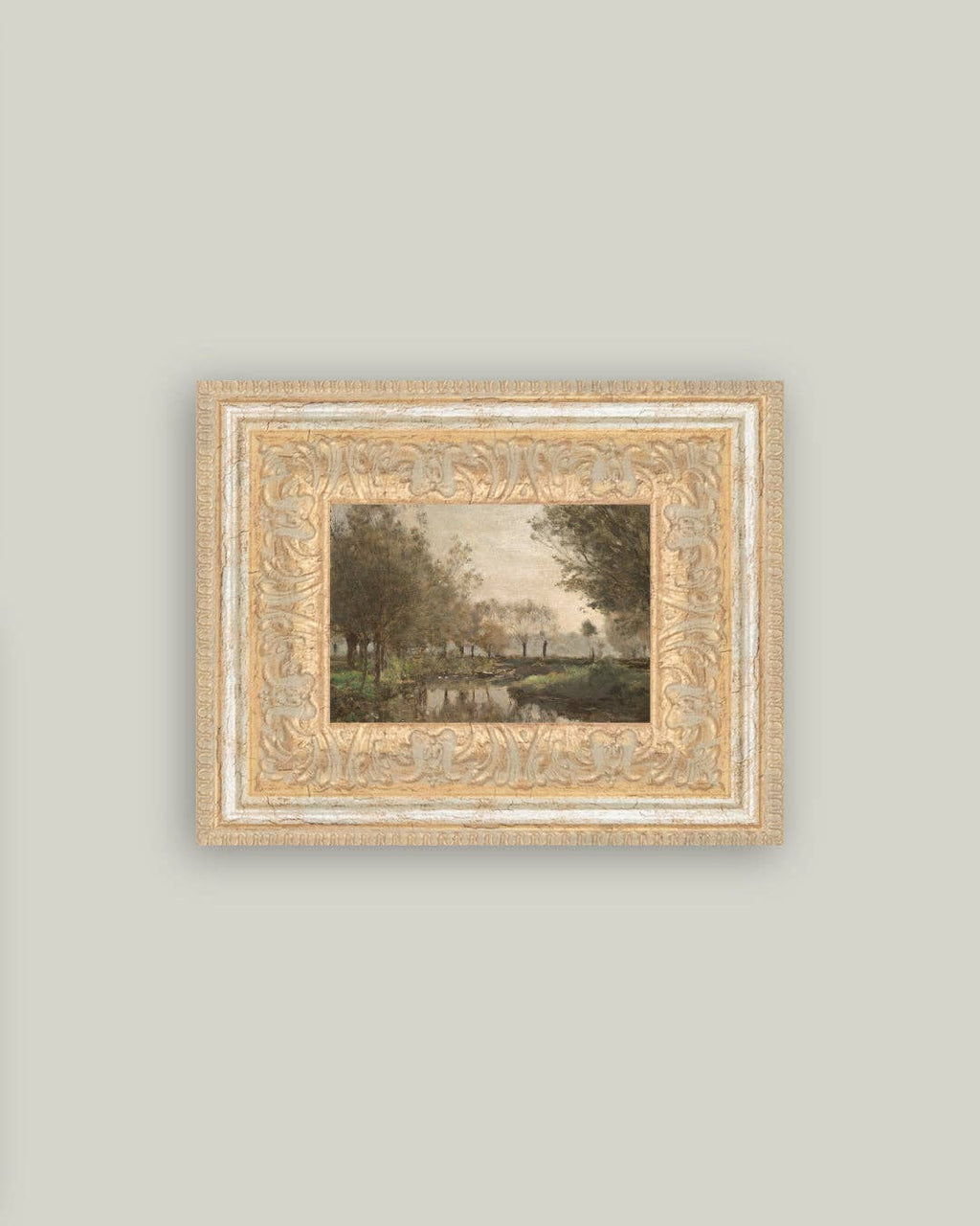 The Creek Framed Antique Art - 24" x 20"
