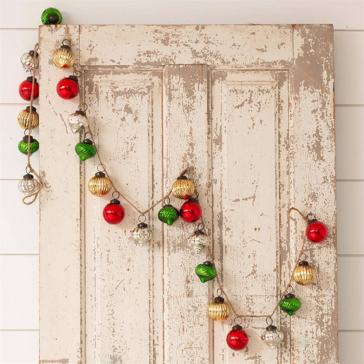 Garland - Colored Mercury Glass Ornaments (PC)