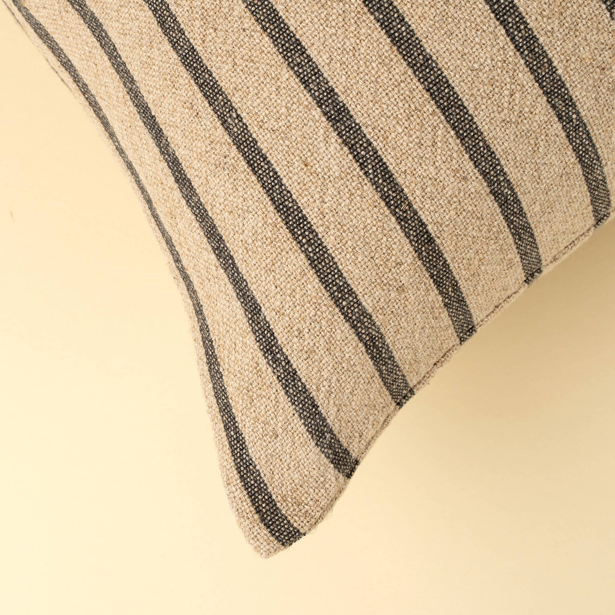 Silas Stripe Pillow Charcoal
