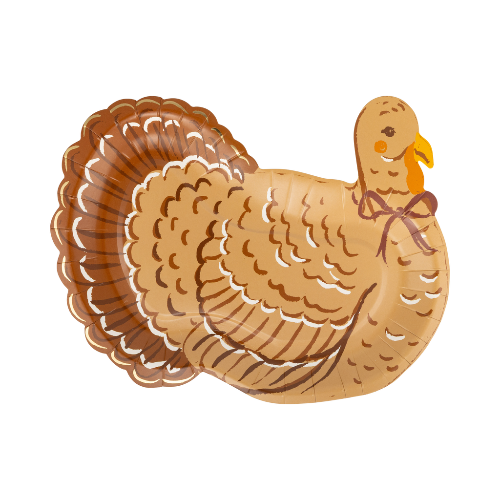 Harvest Turkey Shaped Paper Plates