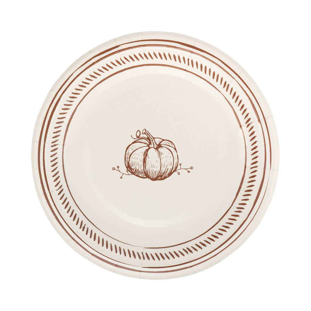 GTH1340 - Pumpkin Line Art Paper Plates
