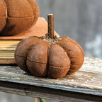 Primitive Pumpkin Decorative Tabletop Object, 2.5"