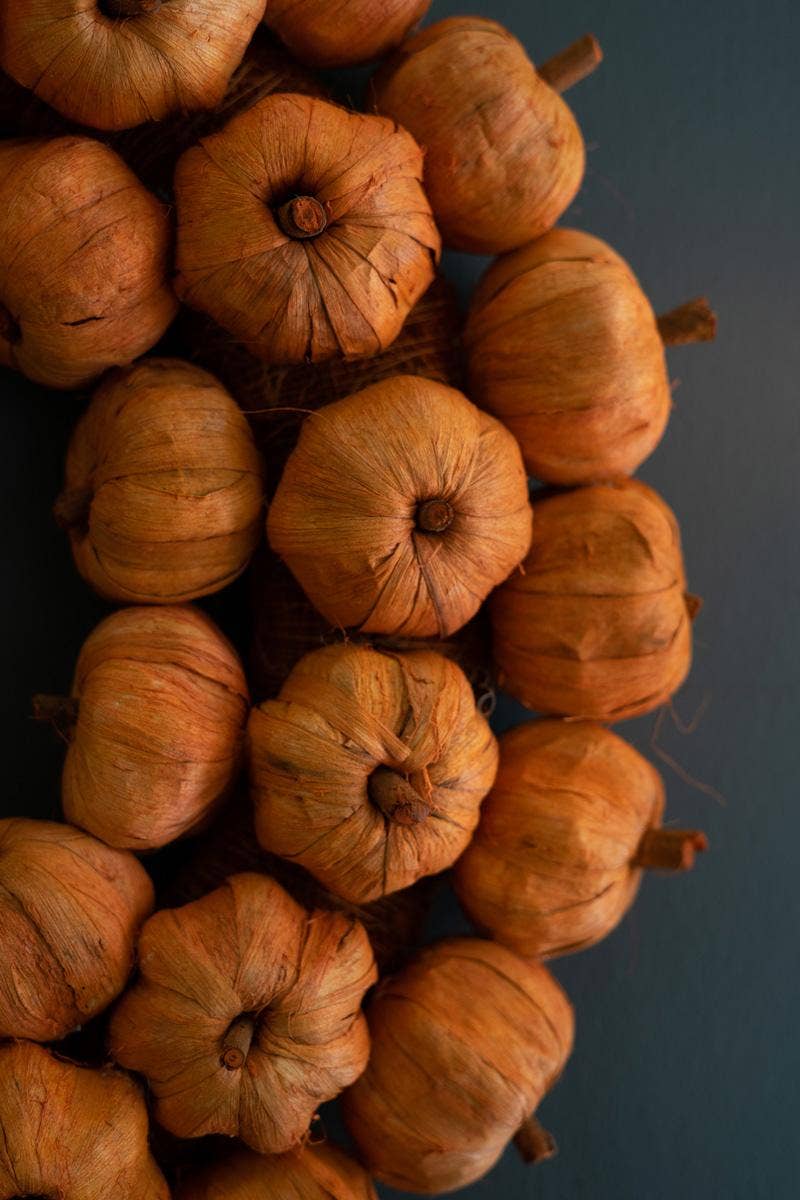 Orange Pumpkin Wreath