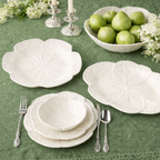Le Jardin White Cabbage Dinner Plate 11"