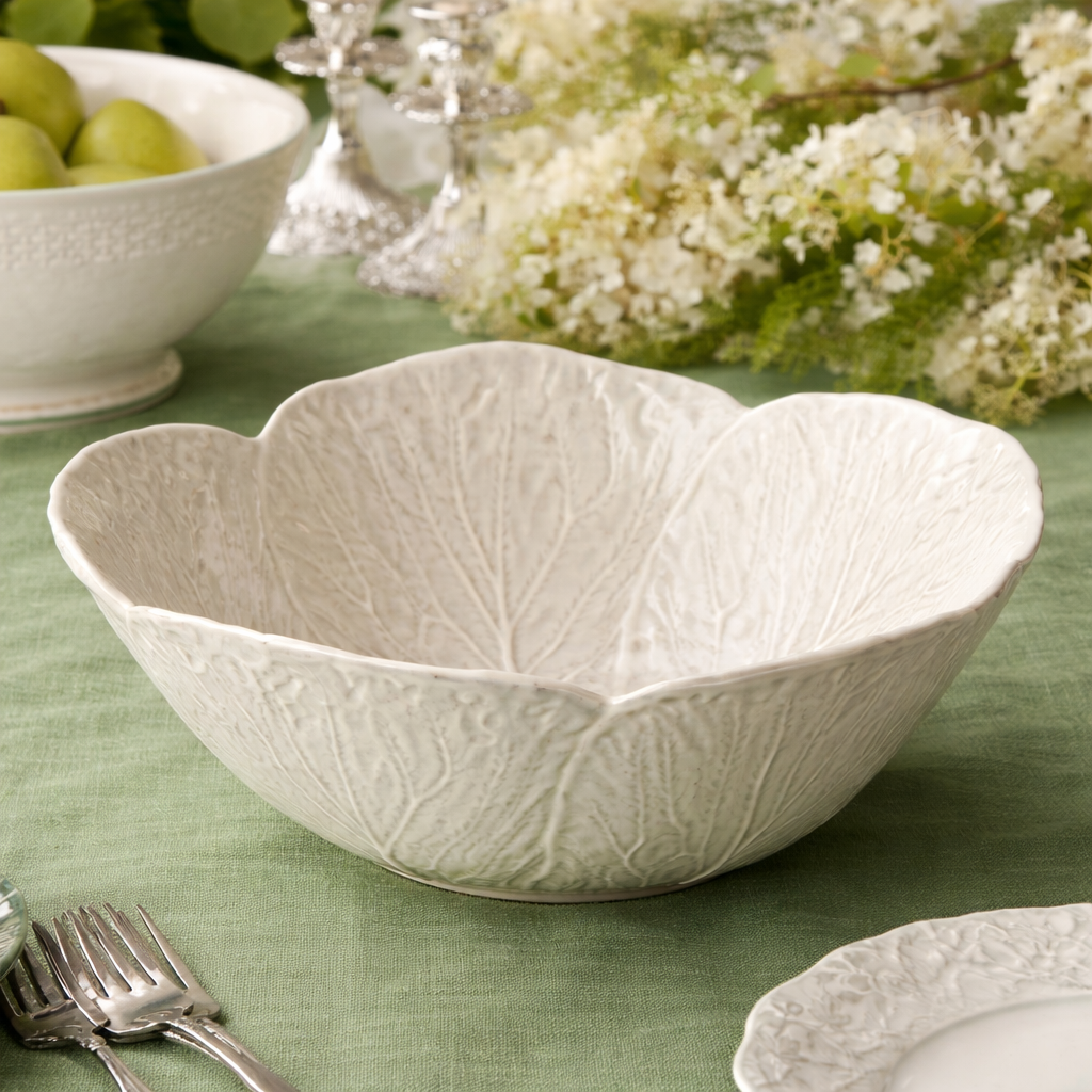 Le Jardin White Cabbage Deep Bowl