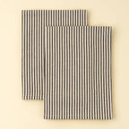 Black Ticking Tea Towels S/2