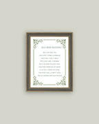 Irish Blessing Framed Antique Art