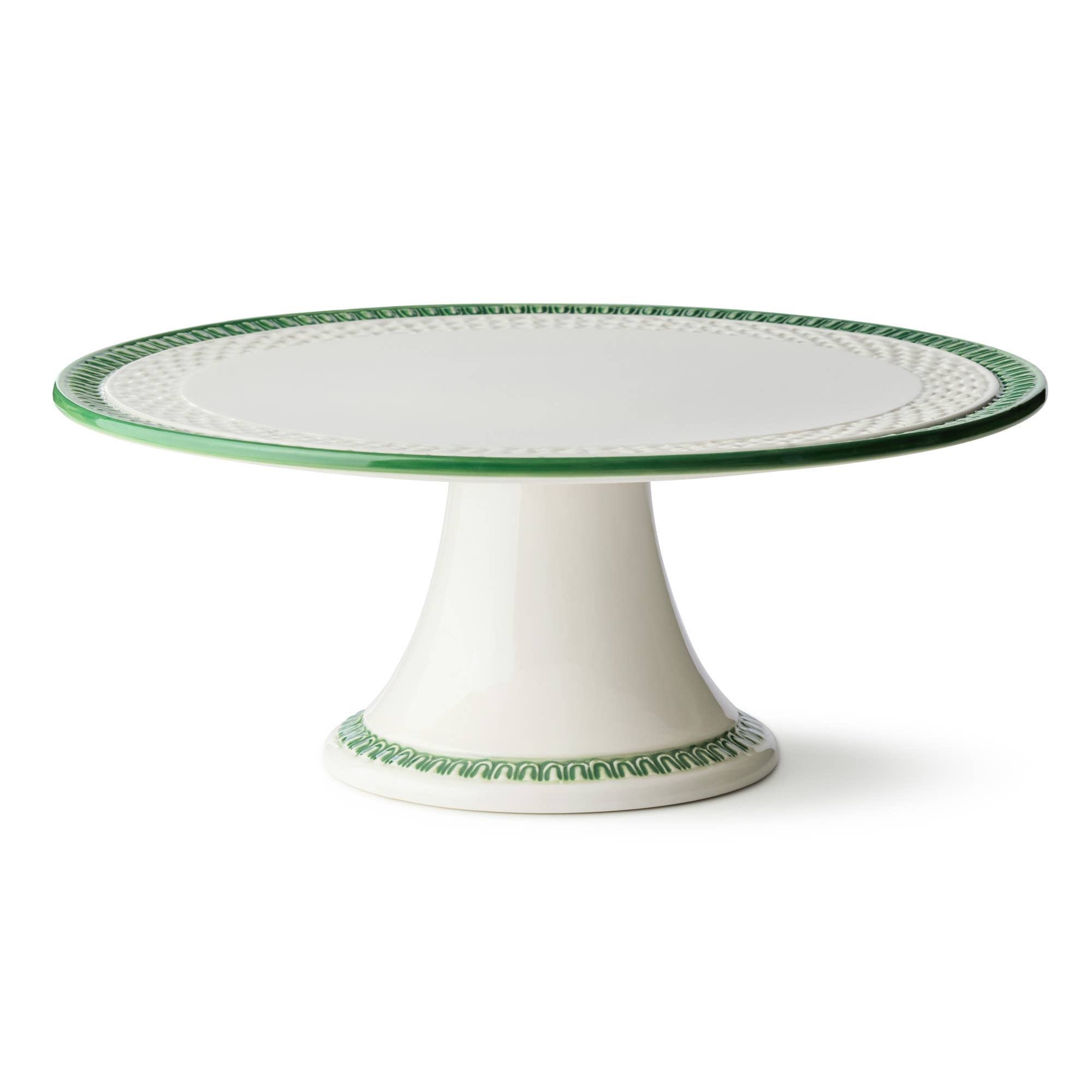 Le Jardin Embossed Rattan Footed Cake Plate