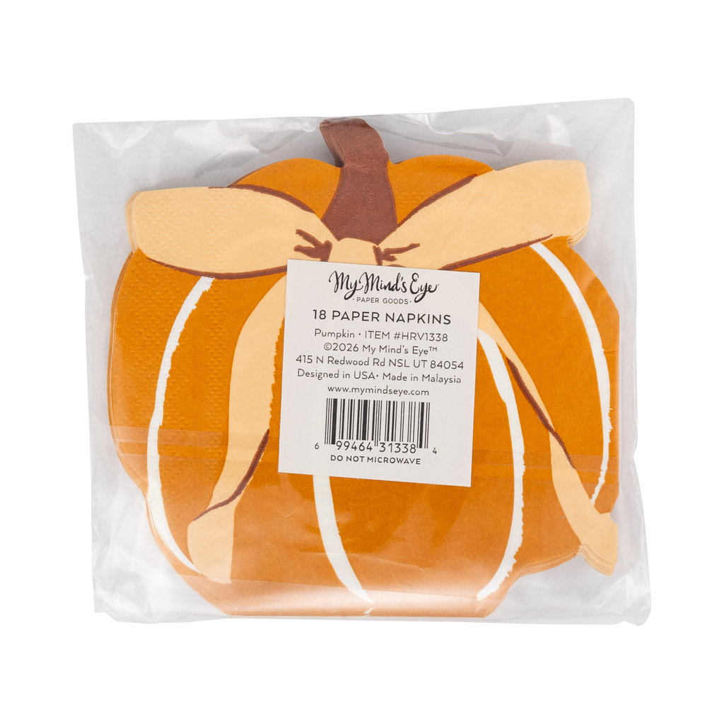Harvest Pumpkin Shaped Paper Napkins