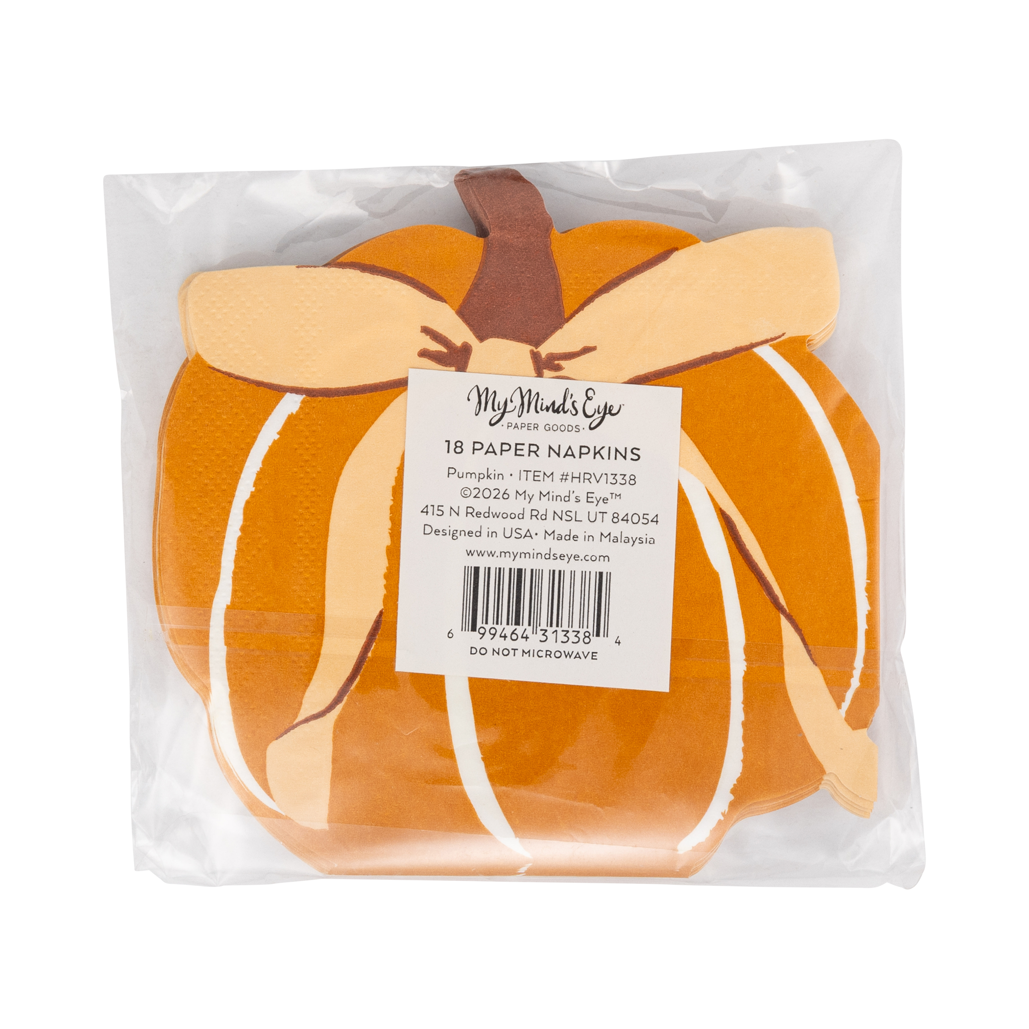 Harvest Pumpkin Shaped Paper Napkins