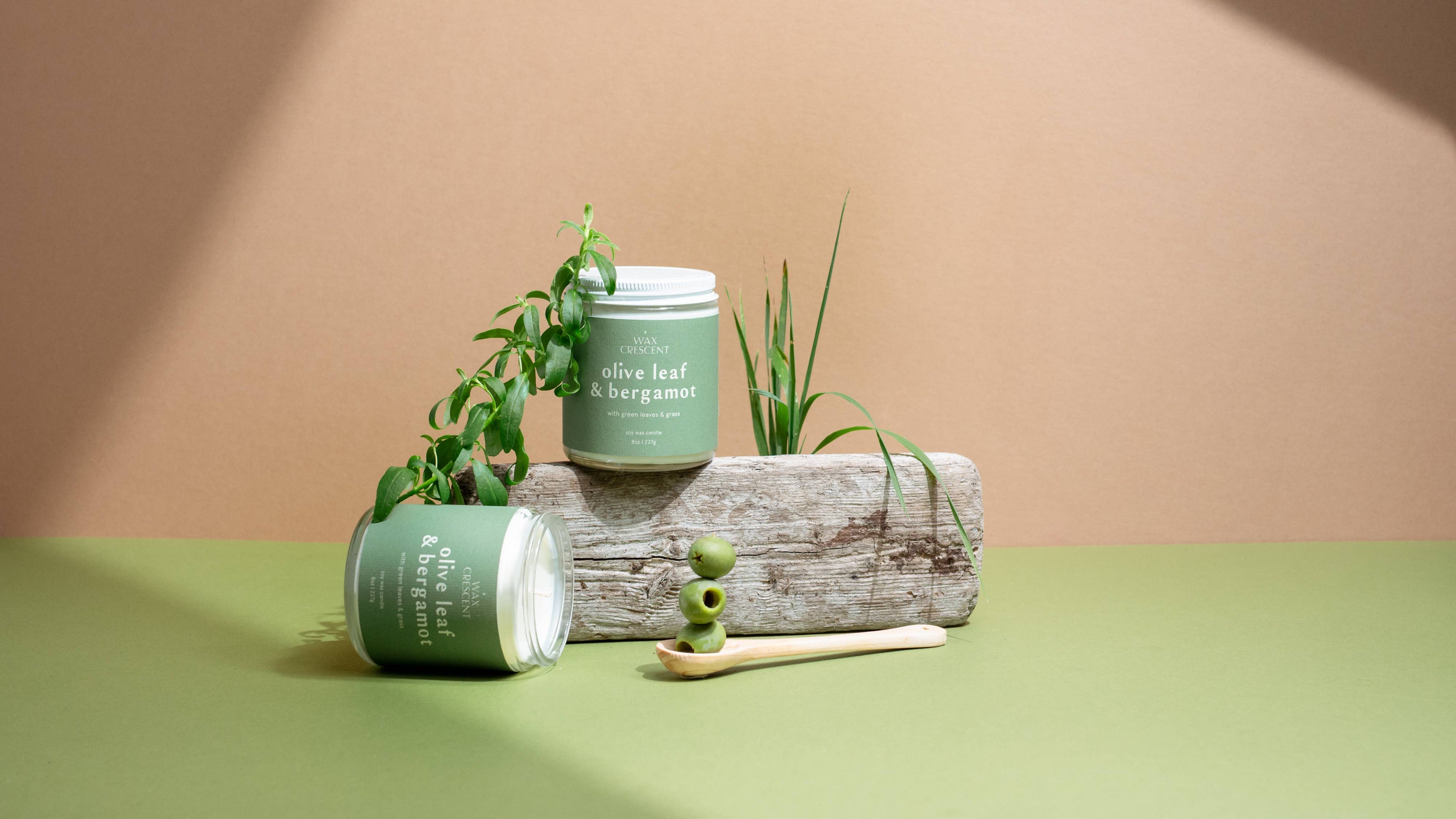 Olive Leaf & Bergamot Soy Wax Candle