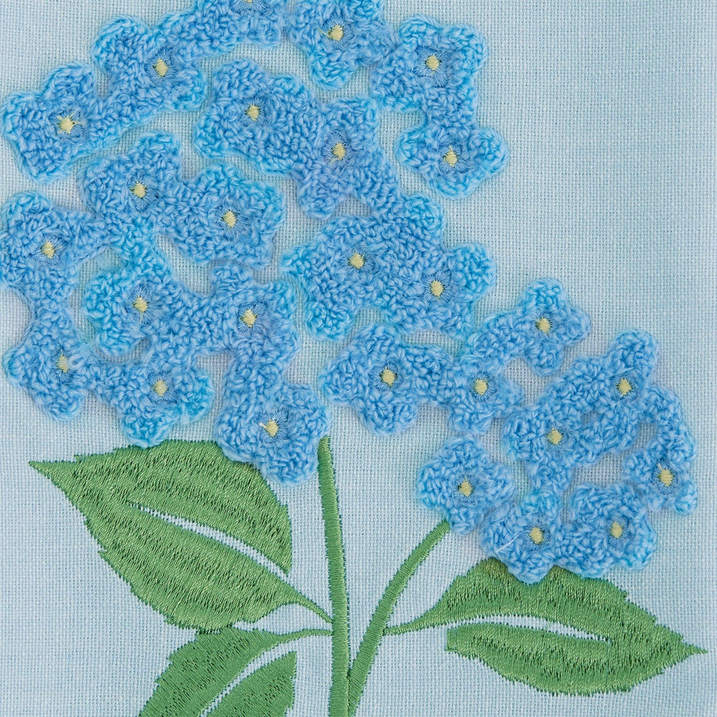 Hydrangea Bloom Embellished Dishtowel
