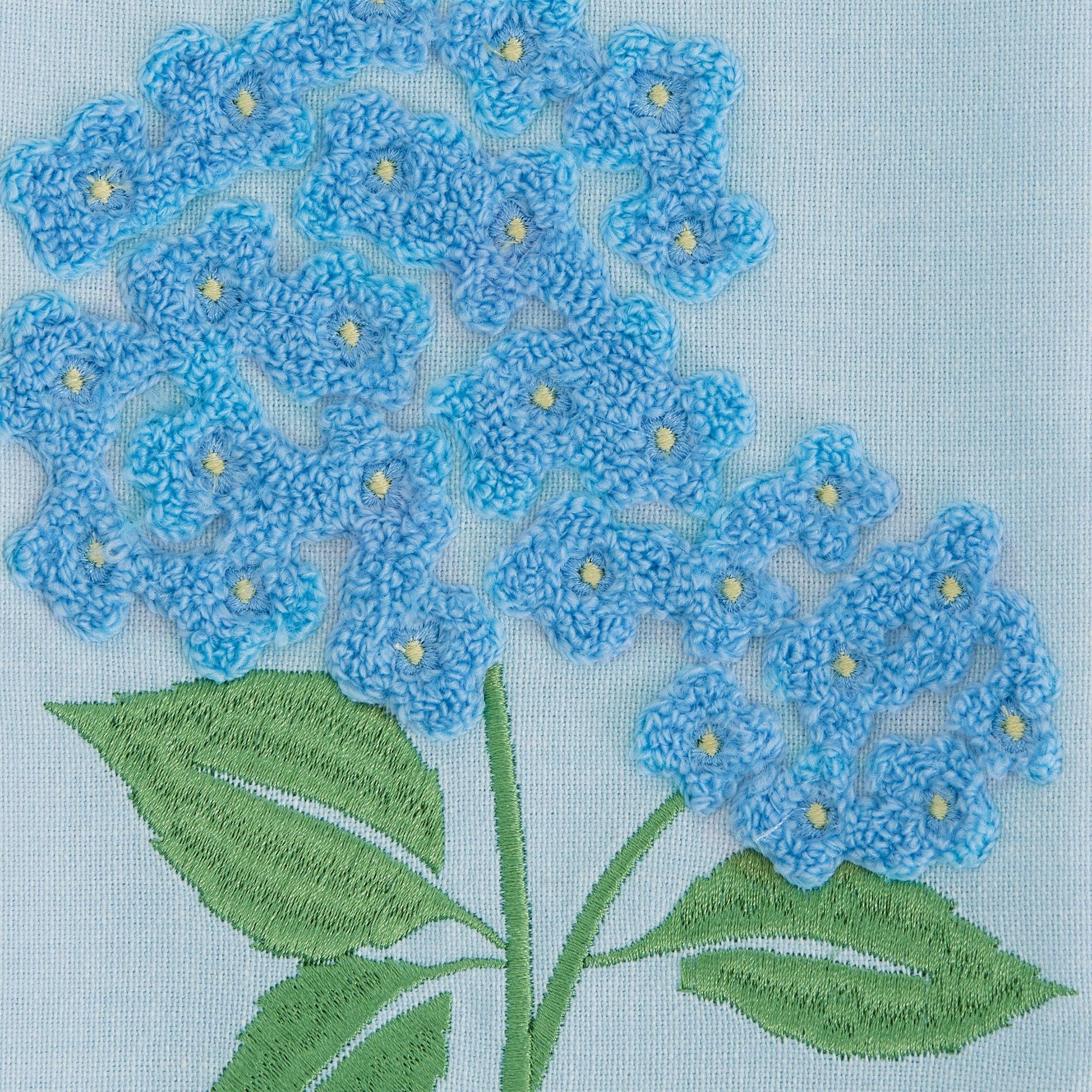 Hydrangea Bloom Embellished Dishtowel